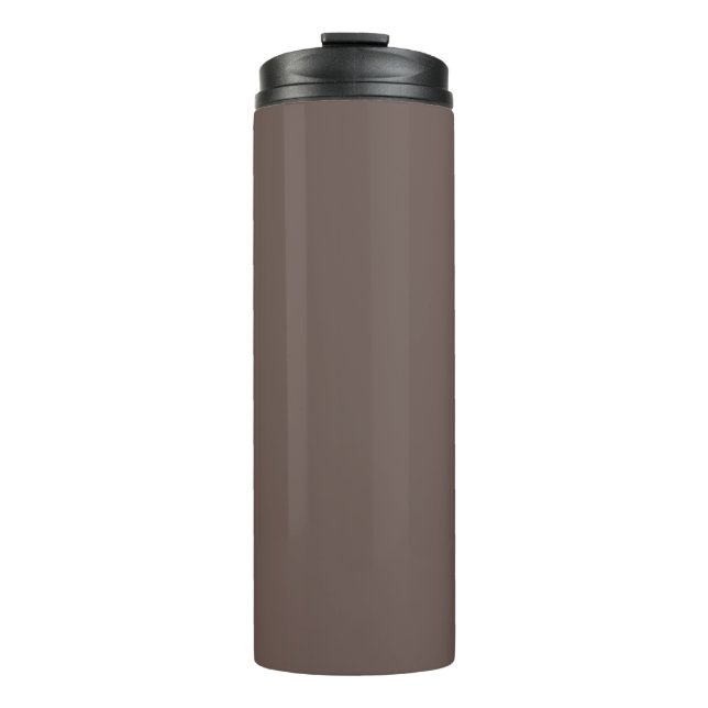 Smokey Coffee Quartz Neutral Brown Solid Colour Thermal Tumbler (Front)