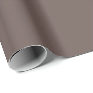 Smokey Coffee Quartz Neutral Brown Solid Colour Wrapping Paper