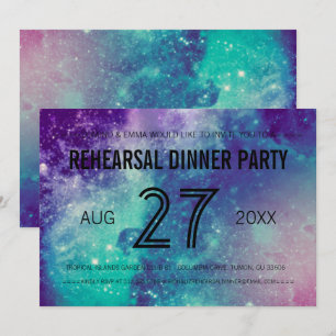 Smokey Galaxy Rehearsal Dinner Cards