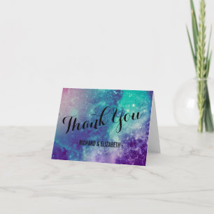 Smokey Galaxy Wedding Thank You Cards