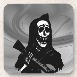 Smokey Guitar Skeleton Serenade Coaster