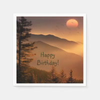 Smokey Mountains Birthday Napkins