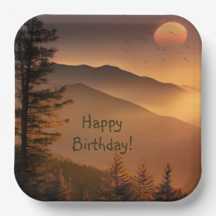 Smokey Mountains Paper Plate