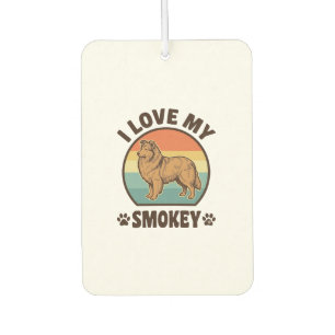 Smokey Sheltie Dog Vintage Sunset Shirt Design_1 Car Air Freshener