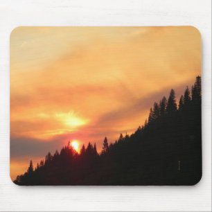 Smokey Sunset over the mountains... Mouse Pad