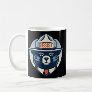 Smokey The Resist Bear – Bold Activist Artwork Coffee Mug