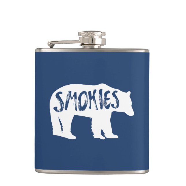 Smokies Bear Hip Flask (Front)