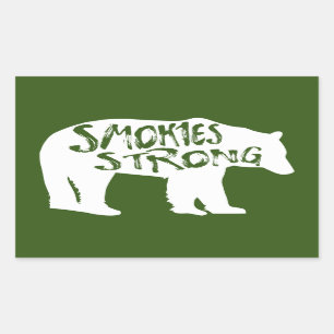 Smokies Strong Bear Rectangular Sticker