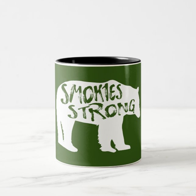 Smokies Strong Bear Two-Tone Coffee Mug (Center)