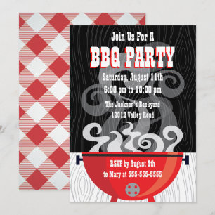 Smokin BBQ Party Invitation