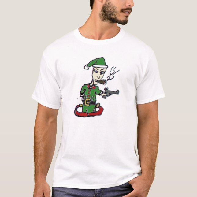 Smokin' Elf T-Shirt (Front)