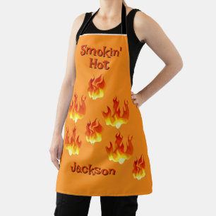 Smokin Hot Orange and Red All-Over Print Apron