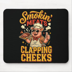 Smokin meats clapping cheeks bbq pig pitmaster mouse pad
