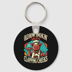 Smokin' Pig Meats And Clapping Cheeks Key Ring