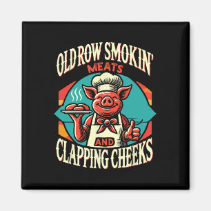 Smokin' Pig Meats And Clapping Cheeks Magnet