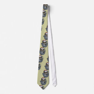 Smokin' Santa Skull Tie