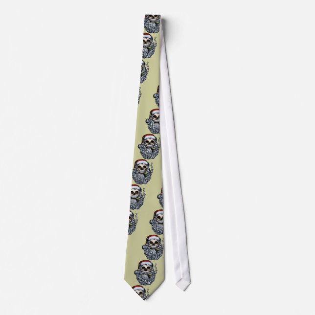 Smokin' Santa Skull Tie (Front)