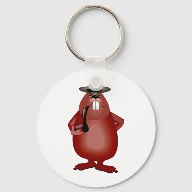 Smoking Beaver Key Ring (Front)