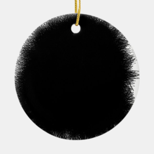 smoking  black ceramic tree decoration (Front)