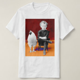 Smoking Boy with Chicken T-shirt
