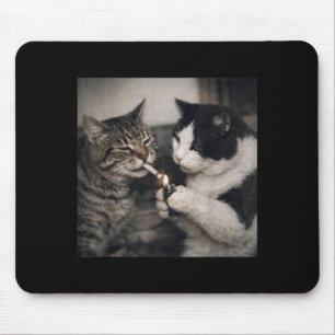 Smoking Cat Cigarette Kitten Funny Meme Stupid Mouse Pad