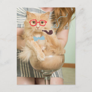 Smoking Cat Postcard