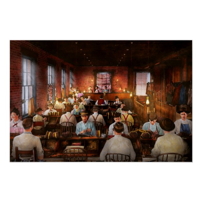 Smoking - Cigar - Hand rolled cigars 1909 Poster (Front)