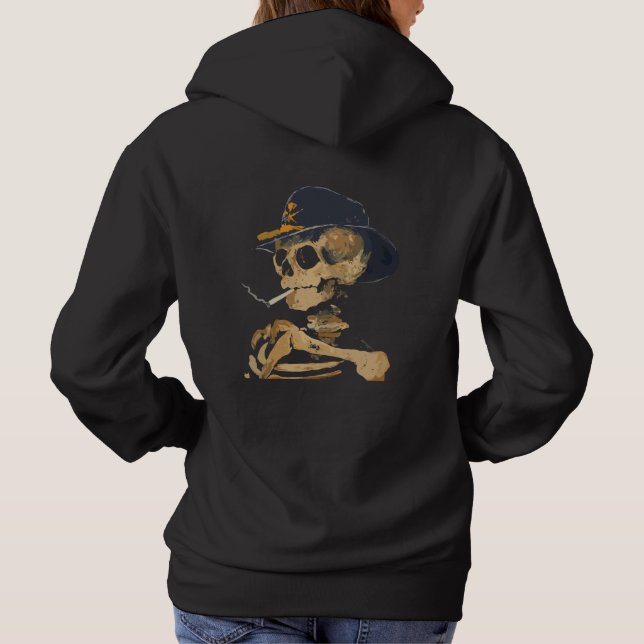 Smoking Cowboy Skeleton Hoodie (Back)