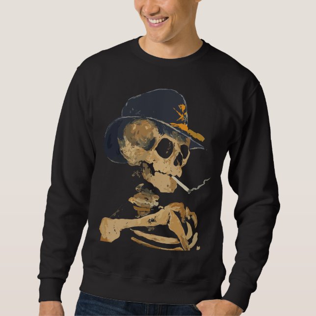 Smoking Cowboy Skeleton Sweatshirt (Front)