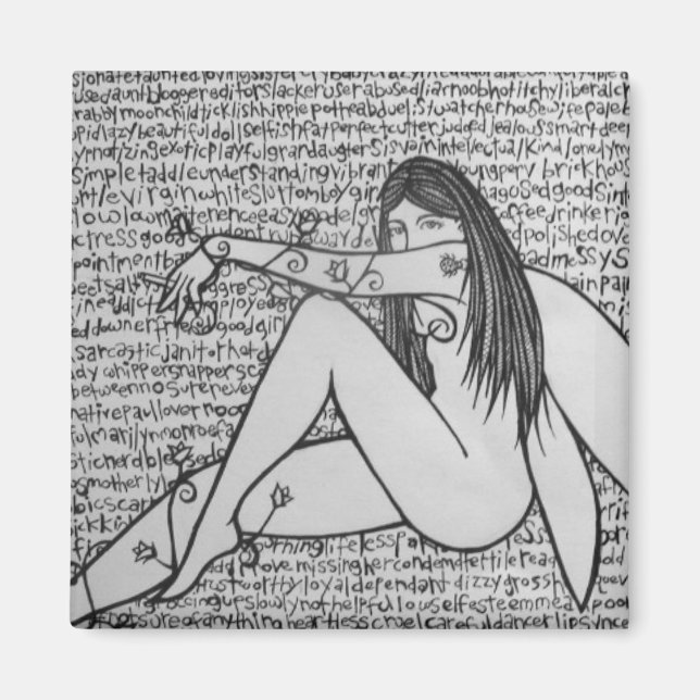 Smoking Fairy Magnet (Front)