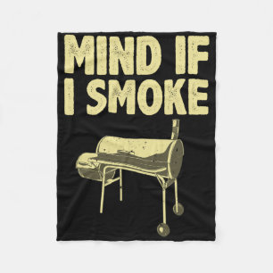 Smoking For Men Dad Grilling Meat Bbq Smoker Food Fleece Blanket