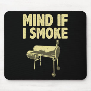 Smoking For Men Dad Grilling Meat Bbq Smoker Food Mouse Pad