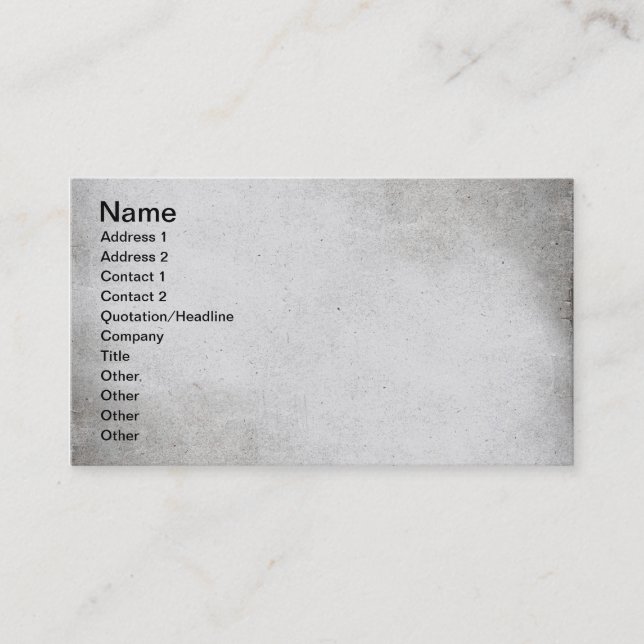 SMOKING GREY GRAY TEXTURED WALLPAPER TEMPLATE DIGI BUSINESS CARD (Front)