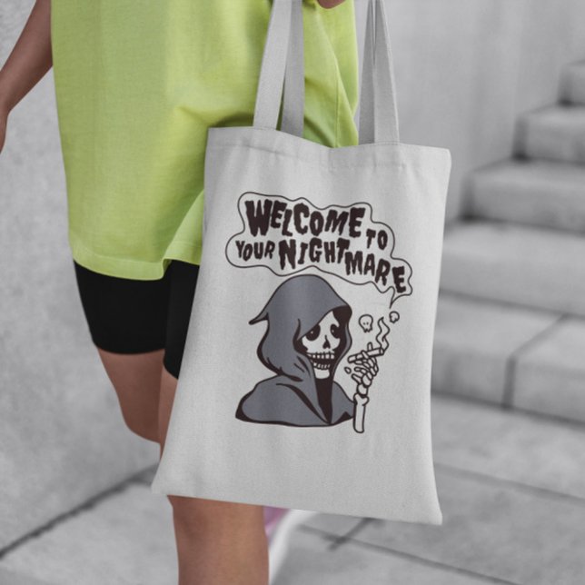 Smoking Grim Reaper Tote Bag (Creator Uploaded)