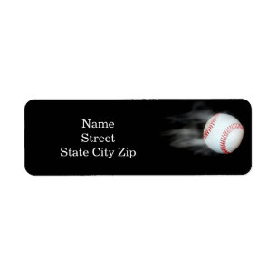 Smoking Hot Baseball Return Address Label