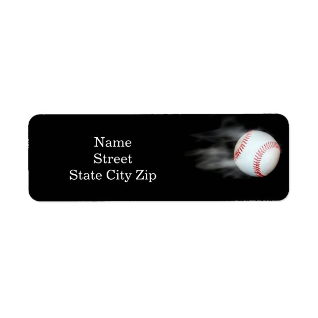 Smoking Hot Baseball Return Address Label (Front)