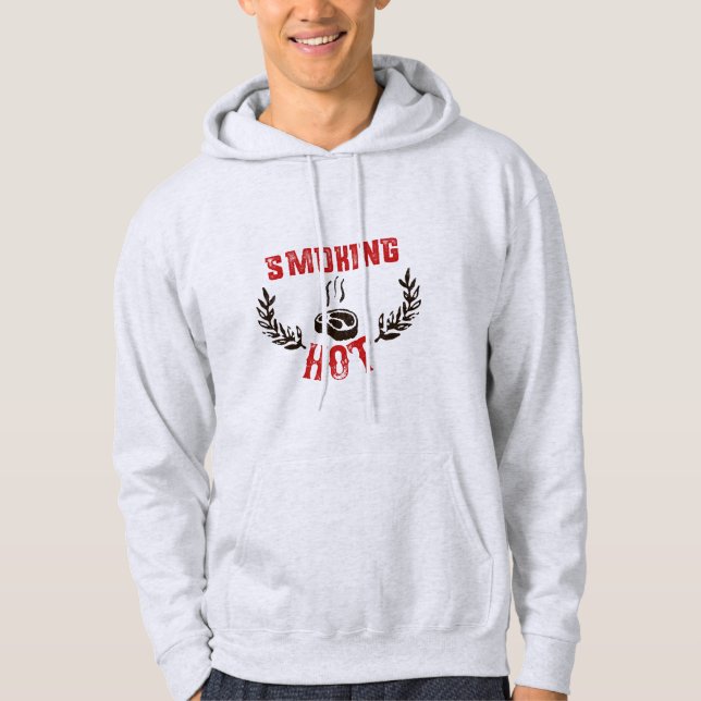 SMOKING HOT BBQ Smoke Grill vintage design Hoodie (Front)