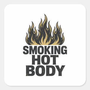 Smoking Hot Body Cremation Flame Sticker