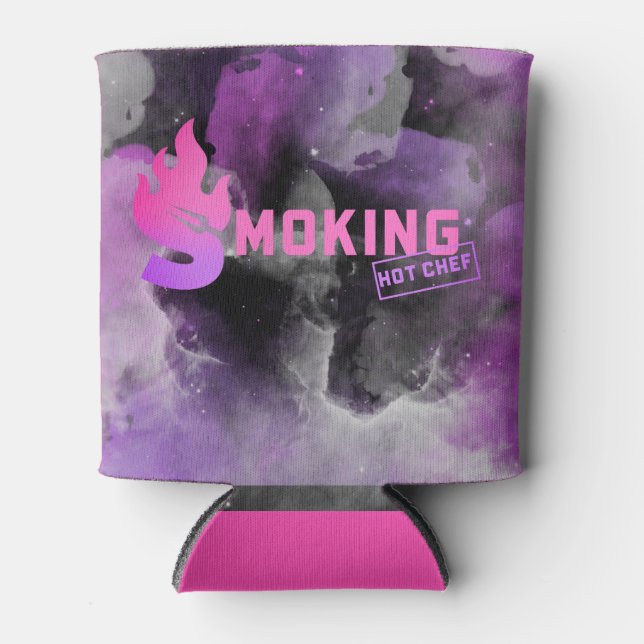 Smoking Hot Chef Can Cooler (Front)