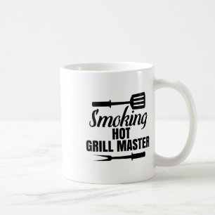 Smoking Hot Grill Master Bbq King Queen Of The Gri Coffee Mug