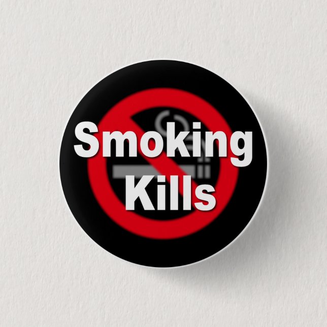 Smoking Kills 3 Cm Round Badge (Front)