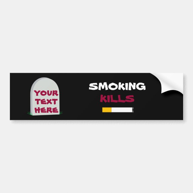 smoking kills bumper sticker (Front)
