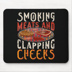 Smoking Meats And Clapping Cheeks Funny Bbq Meat S Mouse Pad