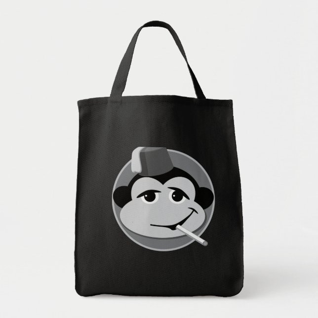 smoking monkey totey tote bag (Front)