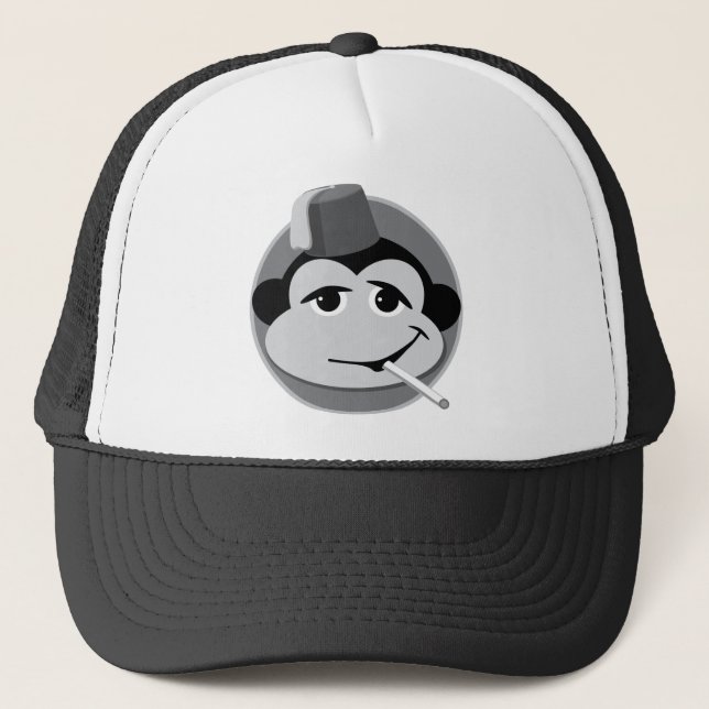 smoking monkey trucker hat (Front)