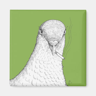 Smoking Pigeon Magnet | Bizarre, Quirky, and Fun