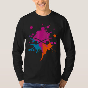 Smoking Pipes Colourful Splash Design T-Shirt