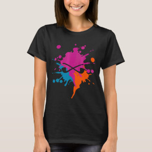 Smoking Pipes Colourful Splash Design T-Shirt