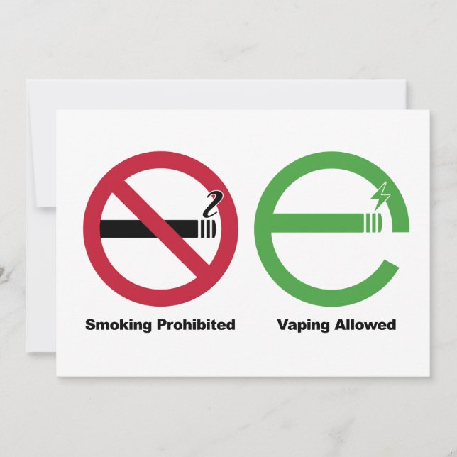 Smoking Prohibited. Vaping Allowed Invitation (Front)