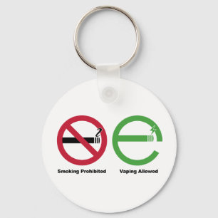 Smoking Prohibited. Vaping Allowed Key Ring